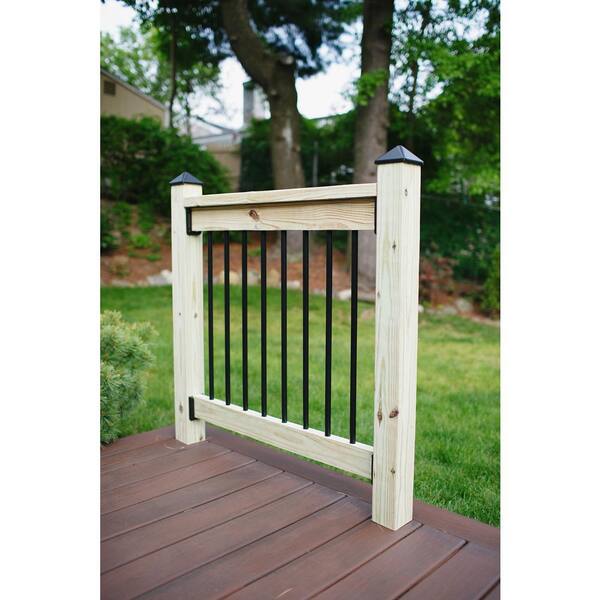 11 Pack Black Aluminum Deck Balusters - 32 Inch, 3/4" OD, 18GA Thick, With Forstner Bit For Deck Railing & Porch