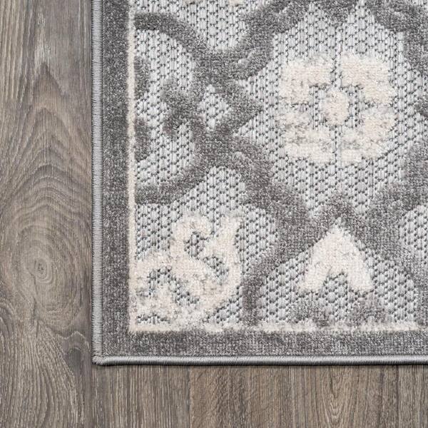 Linon Indoor Outdoor Washable Ezili Polyester Area 7'x9' Rug in Ivory and  Brown, 1 - Kroger