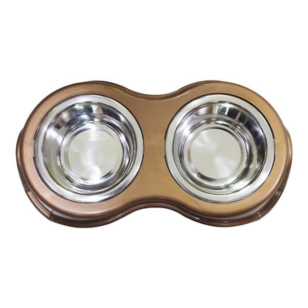 Boomer N Chaser Snap-in Stainless Steel Double Pet Diner Bowl