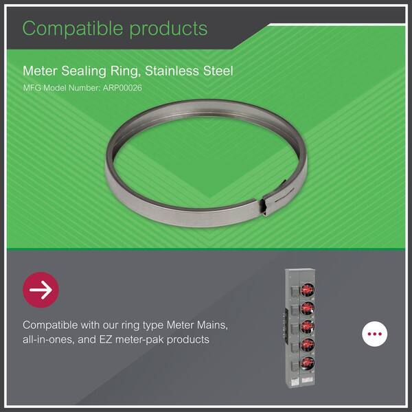 GE TSR1 Stainless Steel Screw Type Meter Sealing Ring – Utility Meter Lock Ring