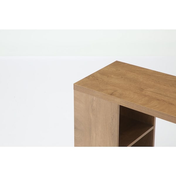 Kerlin 27.56" in. W Brown Rectangle Wood End Side C Table Set of 2 Modern Rolling Bedside Nightstand Living Room 2 pcs