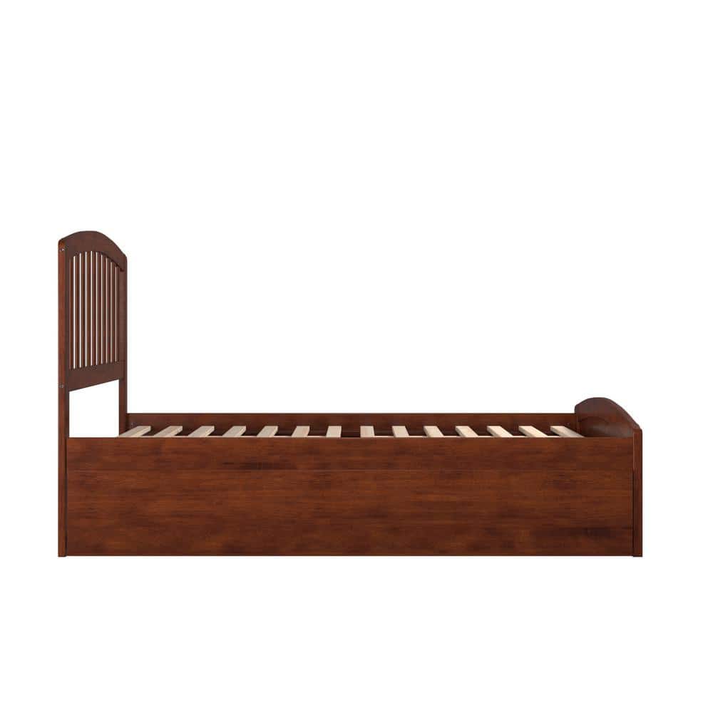 Richmond Mission-Shaker Full Bed with Urban Trundle in Walnut