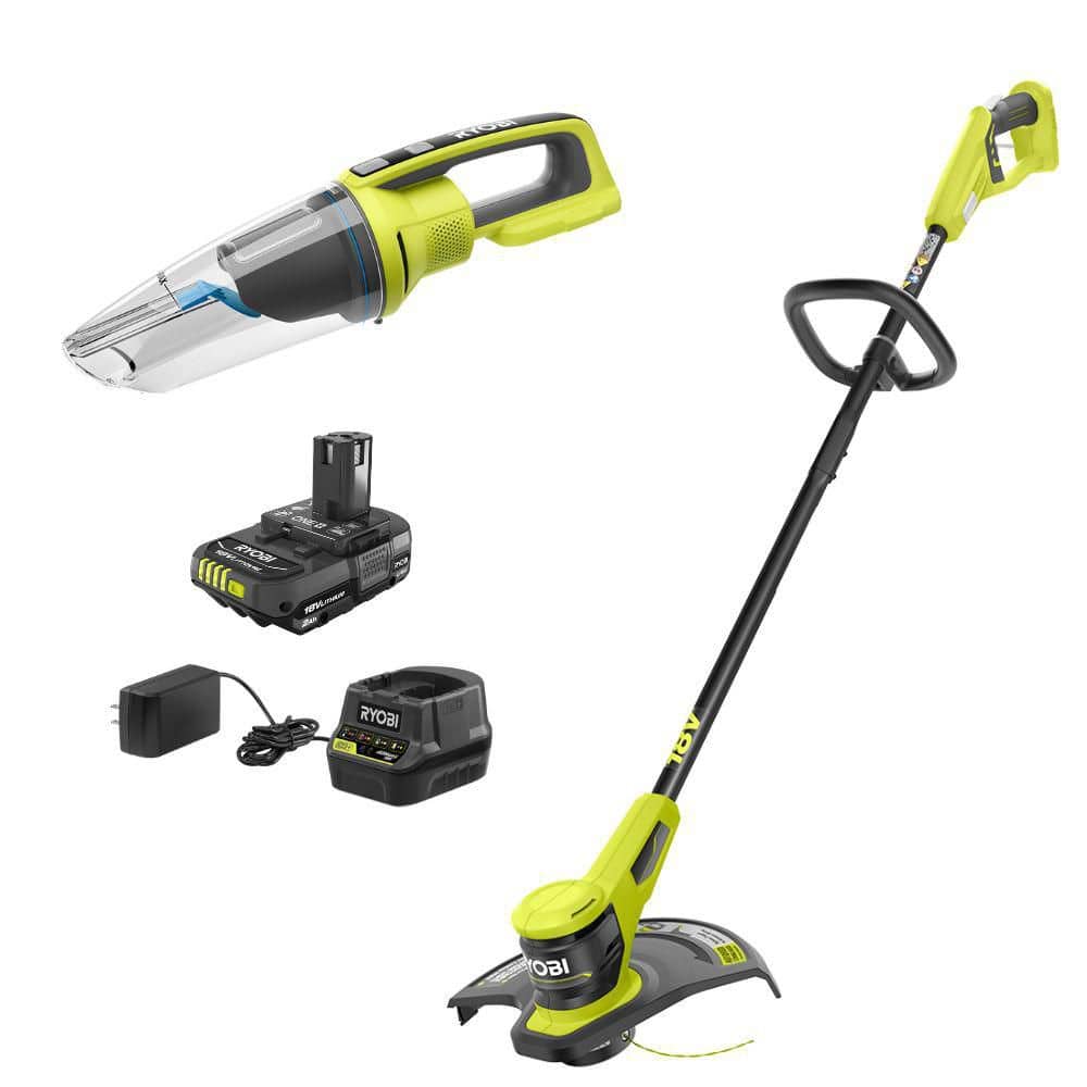 RYOBI ONE+ 18V 13 in. Cordless Battery String Trimmer with 2.0 Ah