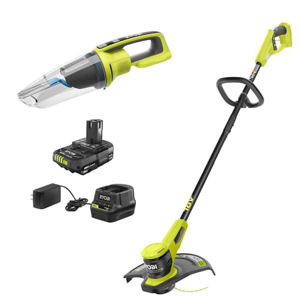 RYOBI ONE+ 18V 13 in. Cordless Battery String Trimmer with 2.0 Ah ...