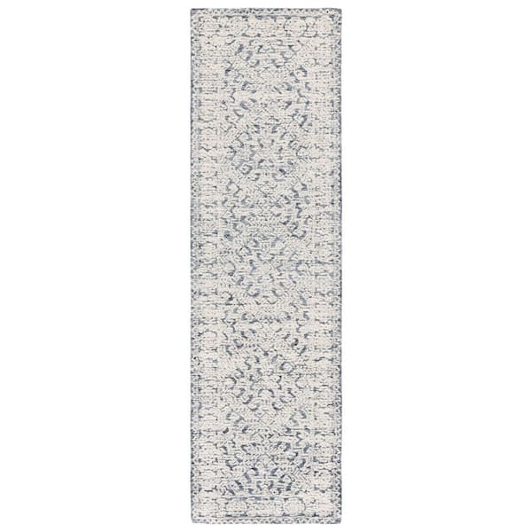 SAFAVIEH Textural 2 ft. x 8 ft. Sage/Ivory Diamond Border Runner Rug