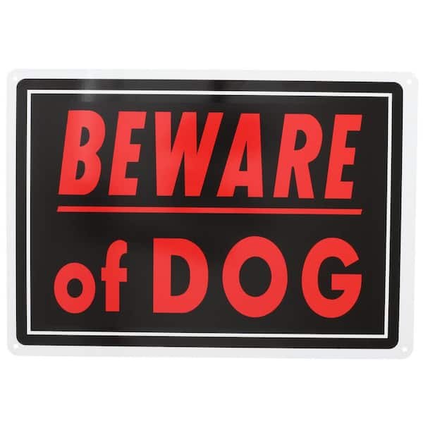 Everbilt 10 in. x 14 in. Aluminum Beware of Dog Sign
