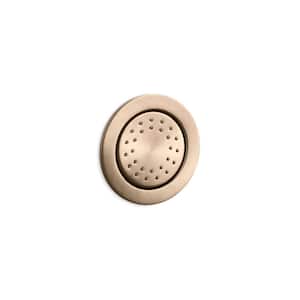 WaterTile Round 27-Nozzle 1-Spray Patterns 1.0 GPM 4.875 in. Wall Mount Fixed Shower Head in Vibrant Brushed Bronze