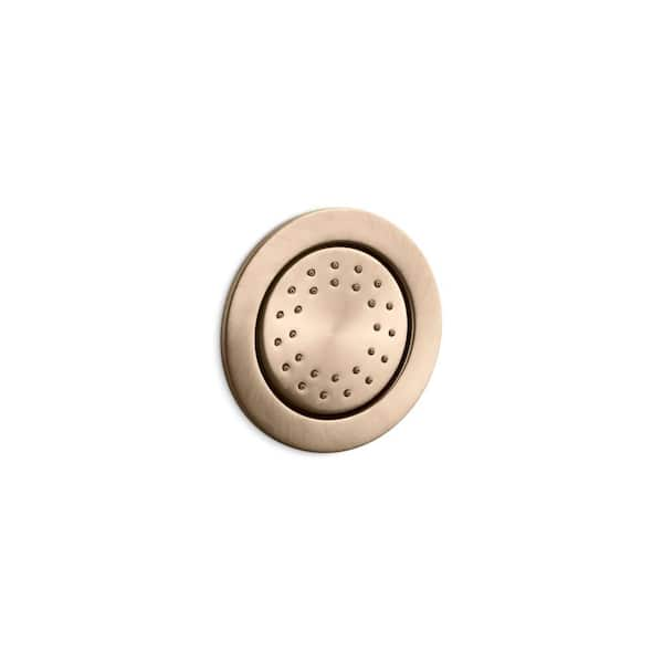 KOHLER WaterTile Round 27 Nozzle 1 Spray Patterns 1 0 GPM 4 875 In   Vibrant Brushed Bronze Kohler Fixed Shower Heads 77119 Bv 64 600 