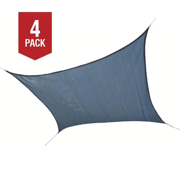 12 ft. x 12 ft. Blue Square Shade Sail (4-Pack)