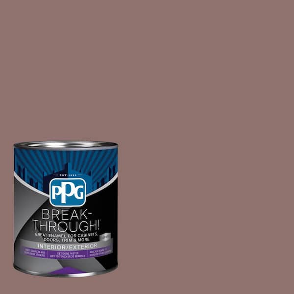 1 qt. PPG1054-6 Oakwood Brown Satin Door, Trim & Cabinet Paint