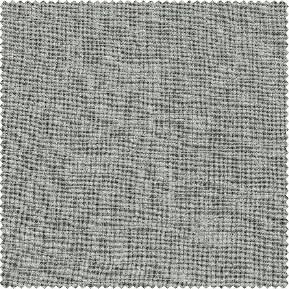 Ash Grey Light-Filtering Faux Linen Rod Pocket Curtain Panel