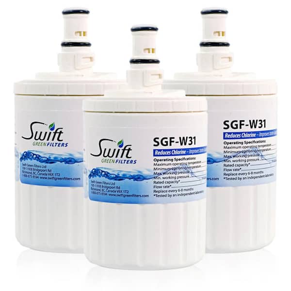 Swift Green Filters Compatible Refrigerator Water Filter for Whirlpool EDR8D1, FILTER 8,46-9002, (3 PacK)