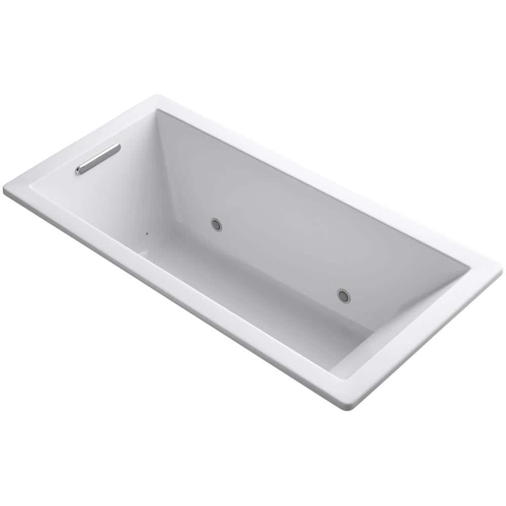 KOHLER Underscore 5.5 ft. Air Bath Tub in White K1822GVBCW0 The