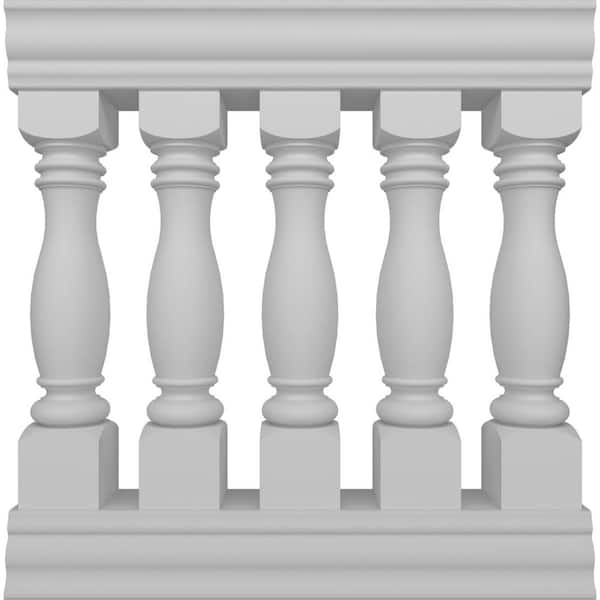 Ekena Millwork Fiberthane Embassy Balustrade 36 in. L x 40 in. H Fiberglass Railing Kit