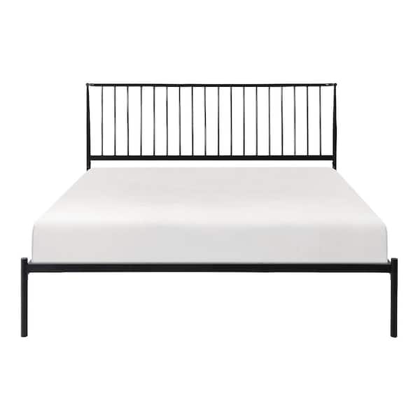 Lazzara Seldovia Black Metal Frame Eastern King Platform Bed
