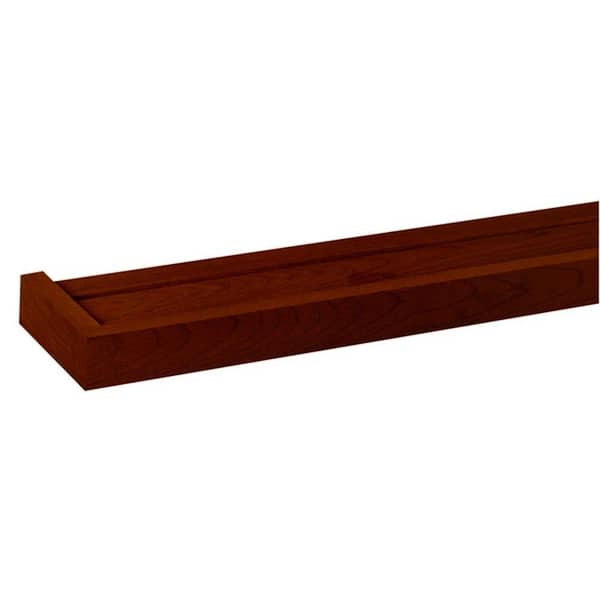 null 12 in. W x 6 in. D x 1.5 in. H Floating Chocolate Display Ledge Shelf