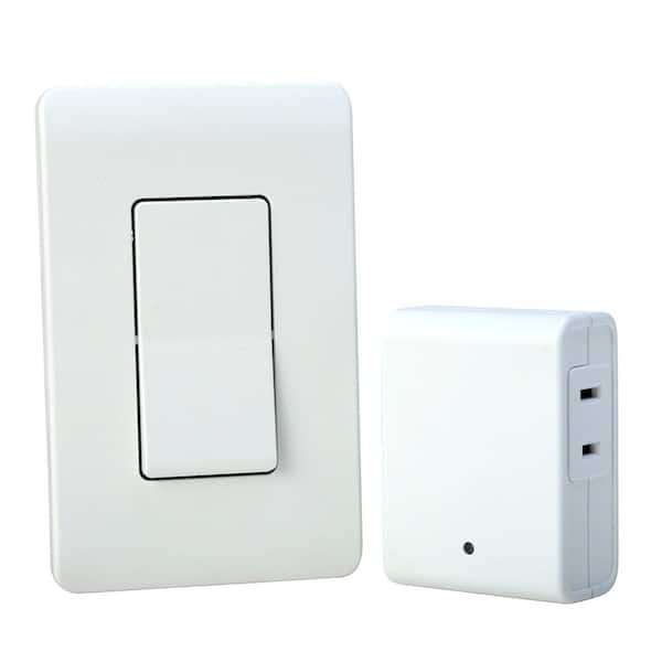 Woods 8-Amp Indoor Plug-In Wireless Wall Switch Light Control, White