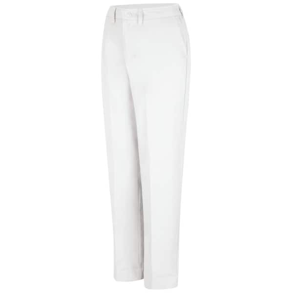 Red Kap Women's Size 06 in. x 28 in. White Elastic Insert Work Pant