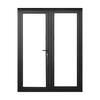 TEZA DOORS Teza French Doors 61.5 in. x 80 in. Matte Black Aluminum ...