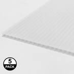Thermoclear 24 in. x 24 in. x 1/4 in. (6mm) Opal Multiwall Polycarbonate Sheet (5-Pack)