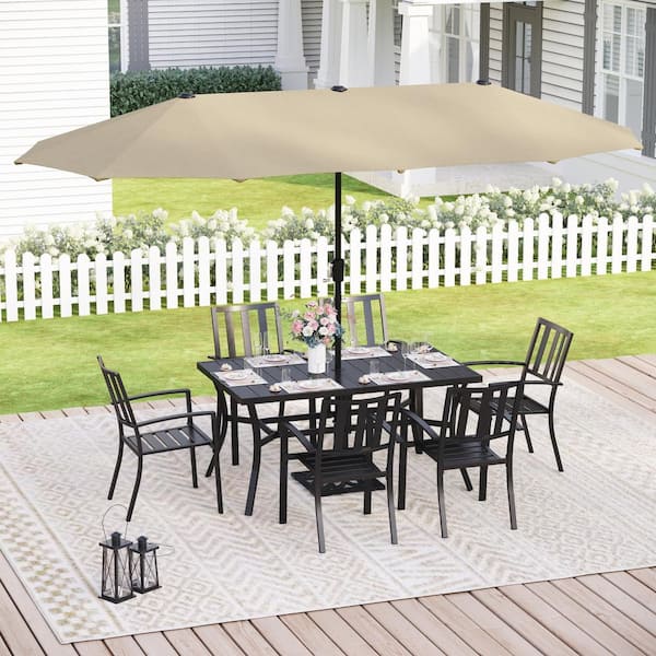 8 piece metal garden furniture set