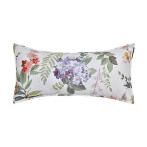 Claudia Cotton Quilted Boudoir Decorative Throw Pillow 12 x 24 in.