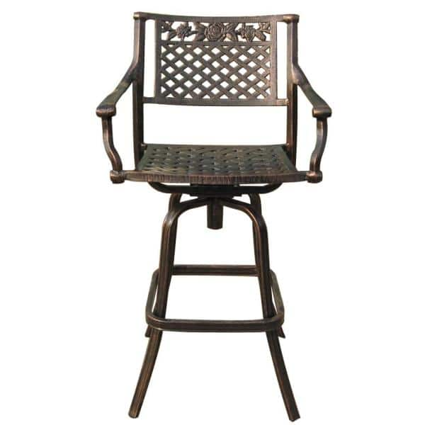 sebastian swivel aluminum outdoor bar stool