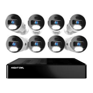 BTN8 Series 8-Channel 4K Wired NVR Security System with 2TB Hard Drive and (8) 4K IP Spotlight 2-Way Audio Cameras