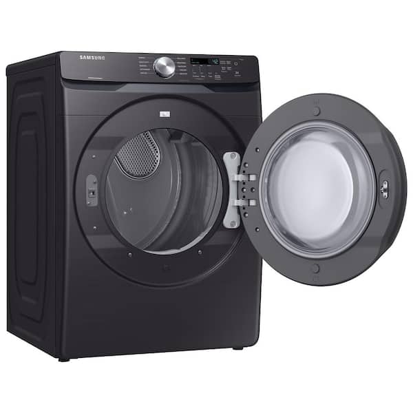 7.5 cu. ft. Vented Stackable Gas Dryer in Brushed Black with Sensor Dry