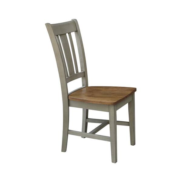 International Concepts Olivia 3 Piece 30 In Hickory Stone Round Solid Wood Dining Set With San Remo Chairs K41 30rt 27b C10 2 The Home Depot