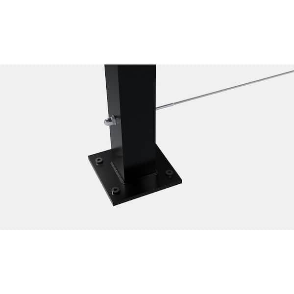 Unbranded - 12 ft. Aluminum Surface Mounted Railing Kit with Stainless Steel Cable for Cable Railing System