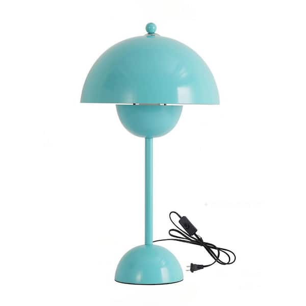 INNOBULE 13.4 in.H Modern Flower  Green Cute Small Dome Shade Table Lamp