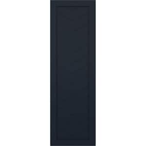18 in. x 53 in. PVC Single Panel Chevron Modern Style Fixed Mount Board & Batten Shutters Starless Night Blue (Per Pair)
