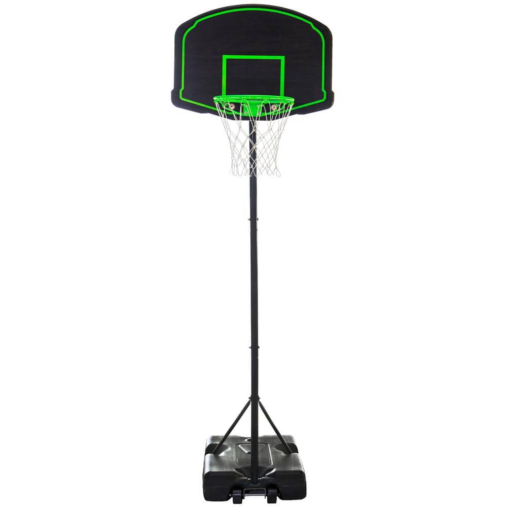5 ft. to 6.5 ft. Adjustable Height Portable Basketball Sets with Wheels,Boa