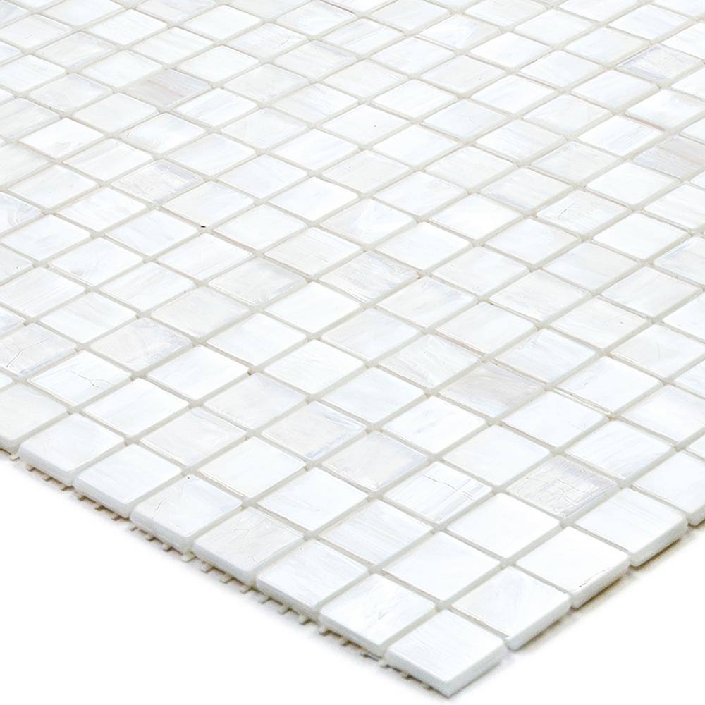 White Dove Glossy Iridescent Glass Mosaic Tile for Walls and Floors