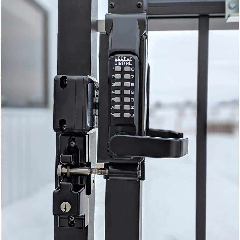 Jet Black Marine Grade Double Combination Gate Lock