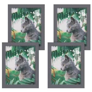 Modern 8 in. x 10 in. Grey Picture Frame (Set of 4)