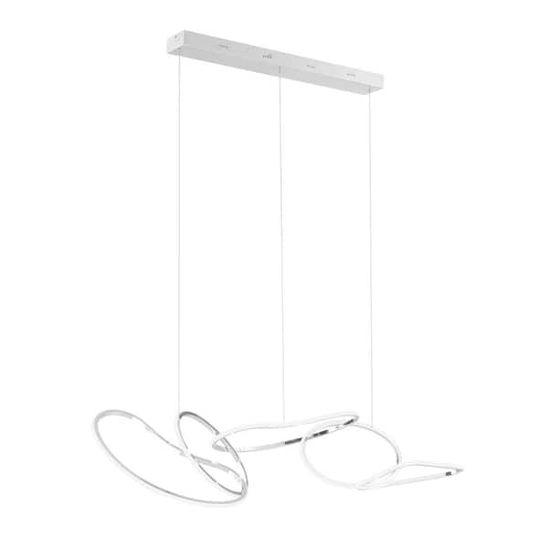 Finesse Decor Seoul 54-Watt Integrated LED Chrome Chandelier