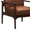 Devon & Claire Kyle 100% Top Grain Leather Swivel Accent Chair