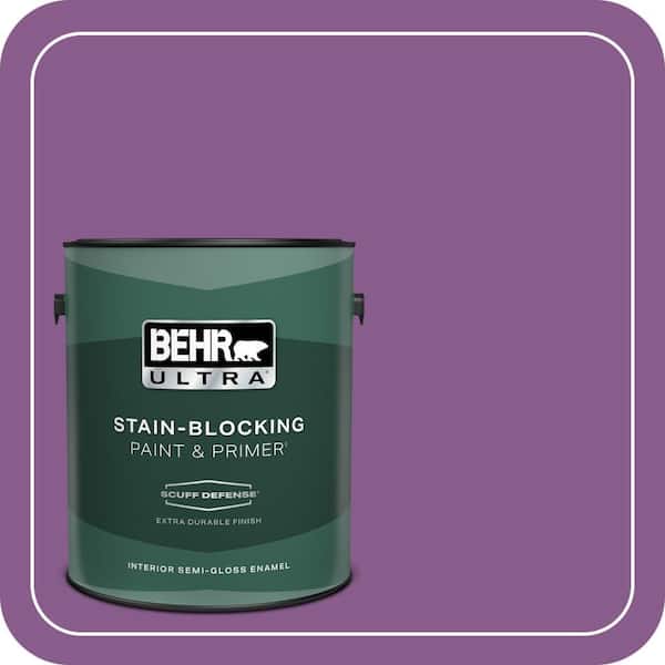 BEHR ULTRA 1 gal. #670B-7 Candy Violet Extra Durable Semi-Gloss Enamel Interior Paint & Primer