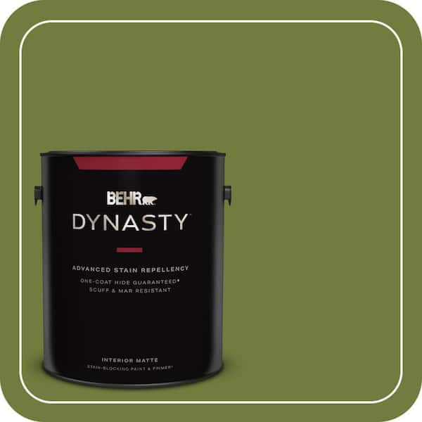 1 gal. Home Decorators Collection #HDC-SM16-11 Hot Dog Relish Matte Interior Stain-Blocking Paint & Primer