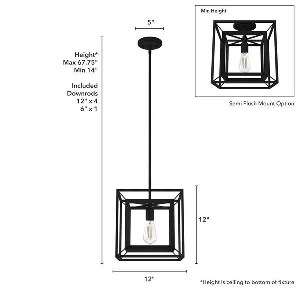 Hunter Doherty 4-Light Natural Iron Island Chandelier