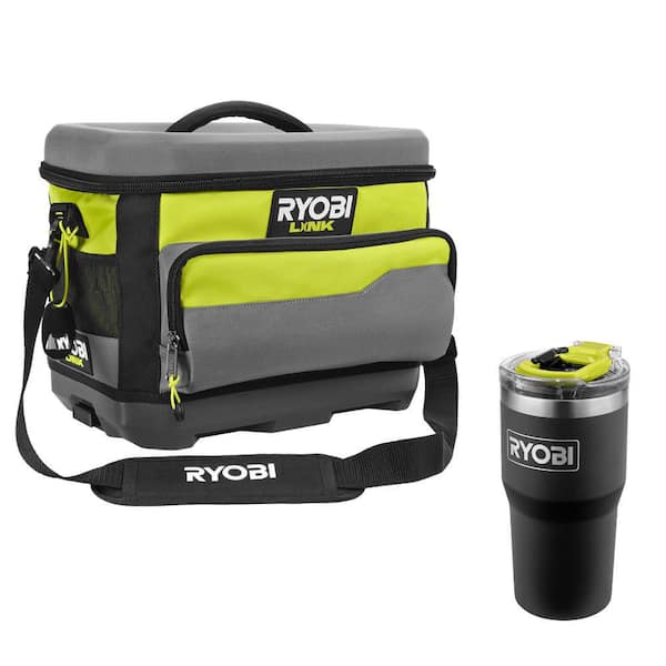RYOBI LINK Soft Cooler with LINK 20 Ounce Black Tumbler STM604