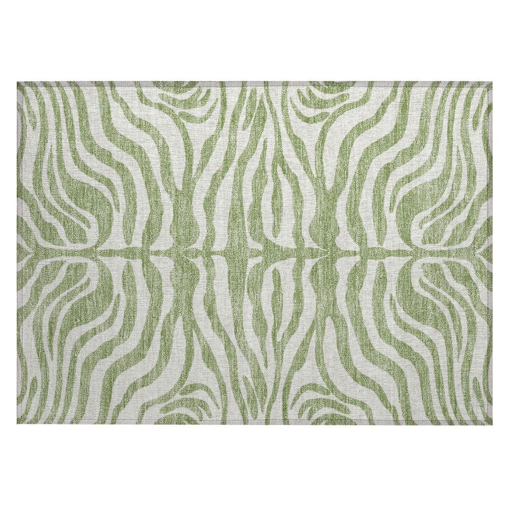 Chantille Machine Washable Indoor/Outdoor Abstract ACN1042 Aloe 1 ft. 8 in. x 2 ft. 6 in. Area Rug price history on PriceWatchPro