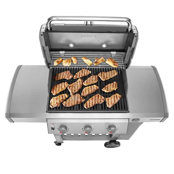 Weber Genesis II E-310 3-Burner Natural Grill in Black with Built-In Thermometer-66011001 - The Home Depot