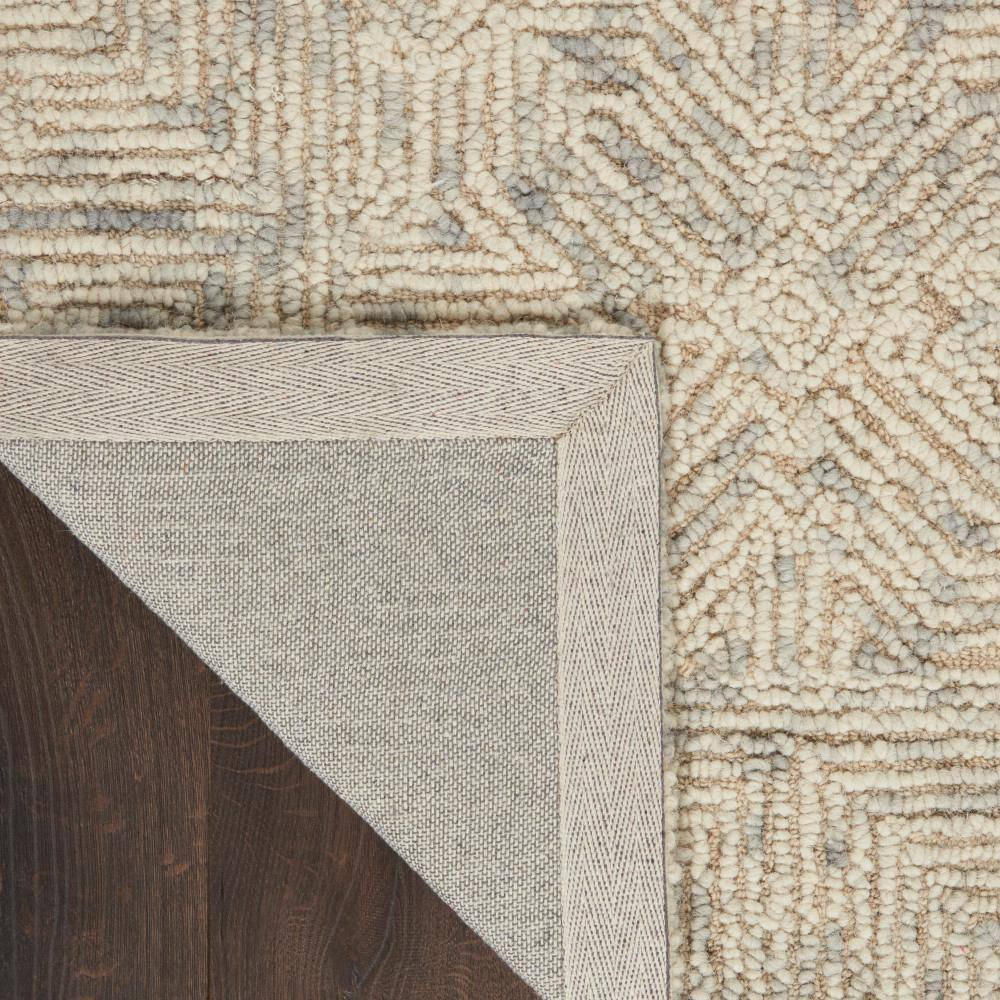 Beige and Grey Hand-Tufted Wool 5' x 7' Area Rug