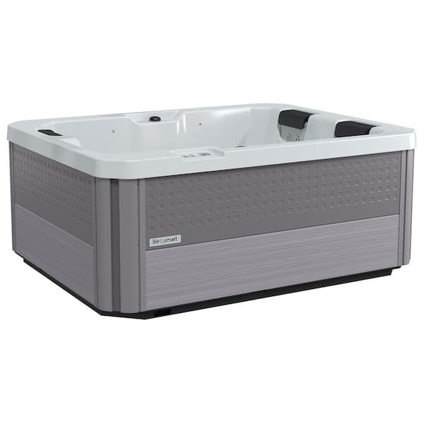 Lifesmart Willow 3-Person 32-Jet 115-Volt Acrylic Plug and Play Hot Tub with Lounge Seating
