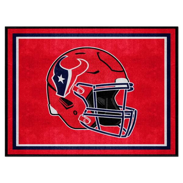 FANMATS Houston Texans Red 8 ft. x 10 ft. Plush Area Rug