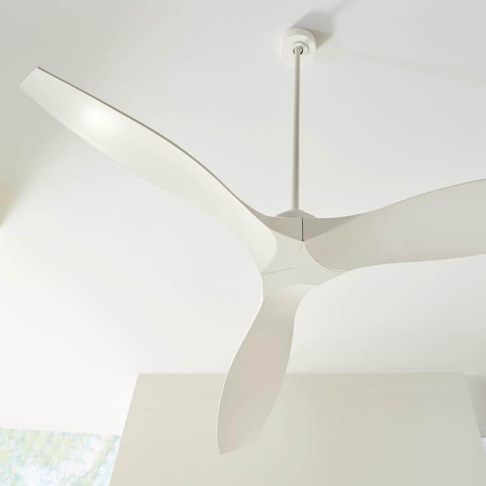 Matte White 60'' Smart Outdoor Ceiling Fan with Remote