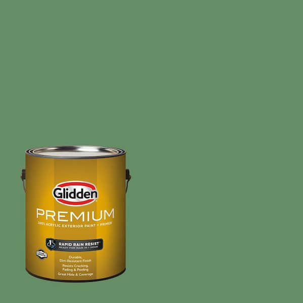 Glidden Premium 1 gal. PPG1040-7 Goblin Flat Exterior Latex Paint